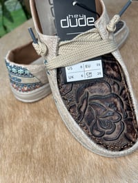 Image 1 of Customized Dudes, Women, Wendy's, Size 8 Brown Floral