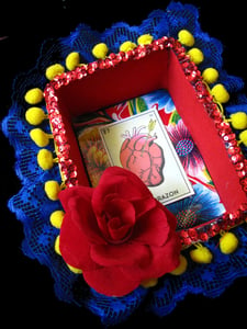 Image of Mexican inspired nicho. El Corazon. OOAK Dia De Los Muertos