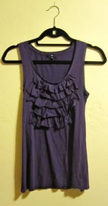 Image of Gap Purple Ruffle Tank
