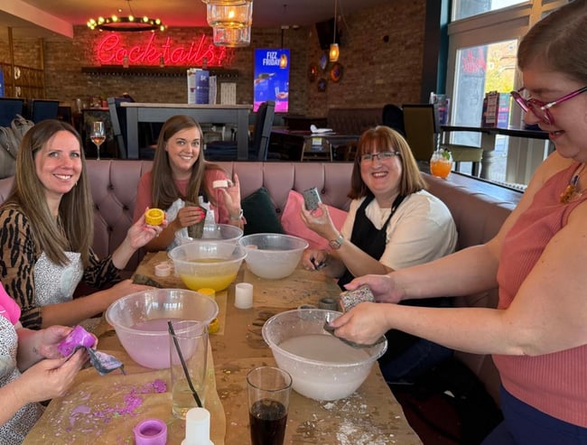 Jesmonite terrazzo: match strike pot and two tea light holder workshops.  25/01/26