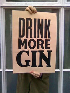 Image of Drink More Gin {Print}