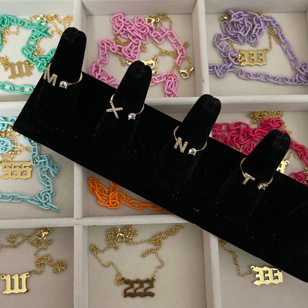 Image of Custom Letter rings 