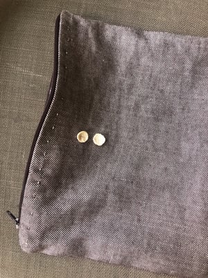 Image of beatrice chocolate  pouch with vintage detail
