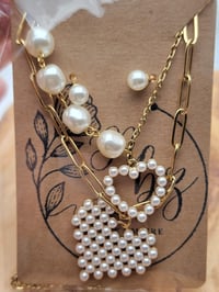 Image 2 of Perler double hearts necklace set