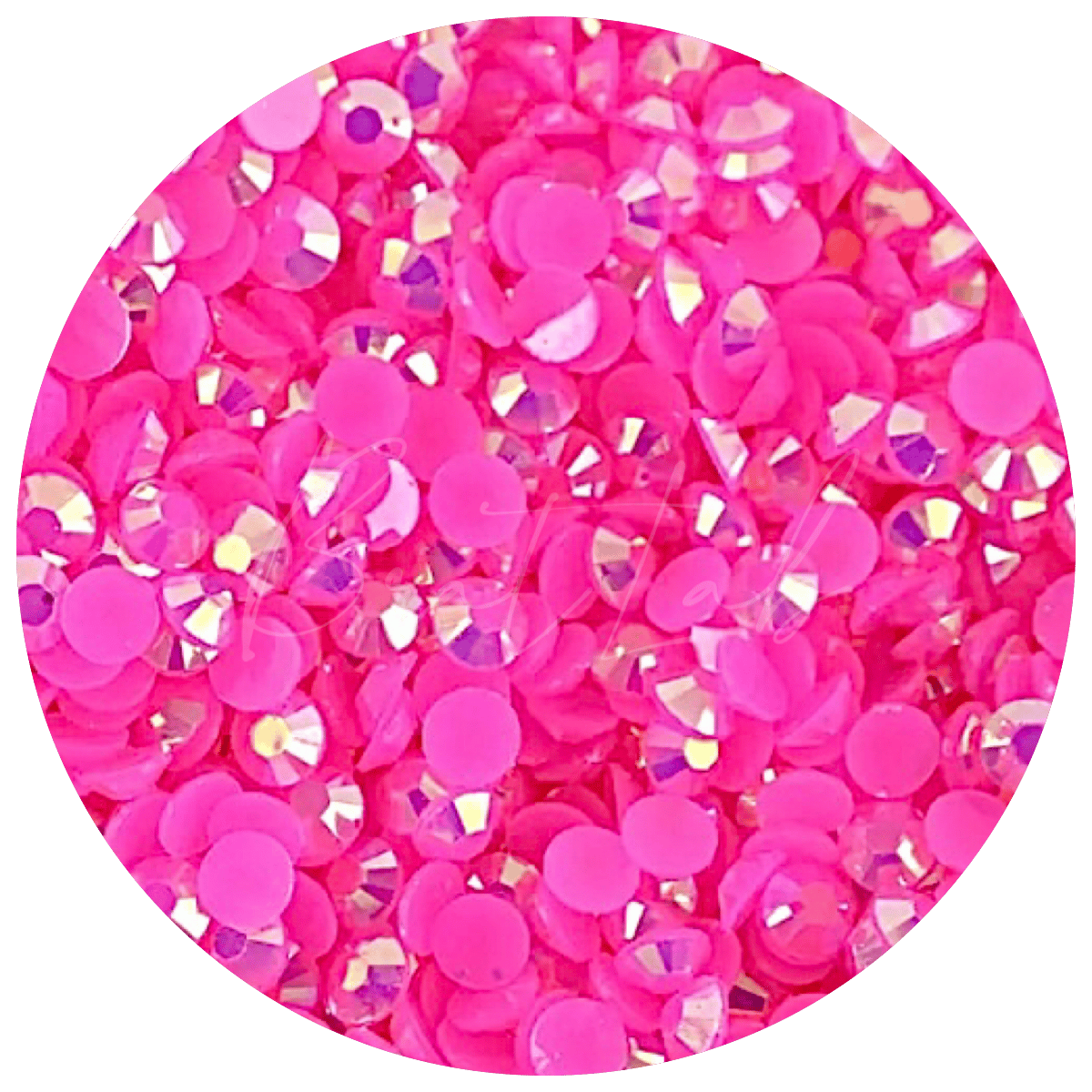 Hot Pink Translucent Jelly Rhinestones