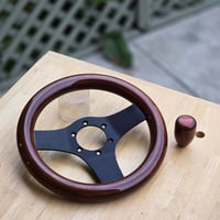 Made to order Black solid spoke 280mm deep red wood