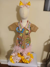 Image 1 of SPONGEBOB CUSTOM 3 PIECE DRESS SET 