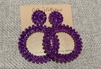 Image 5 of Round Rhinestone earrings 