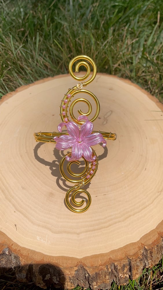 Image of Purple Flower Arm Cuff 