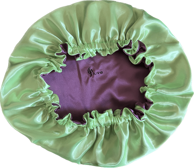 Lime Green Reversible Satin Bonnet