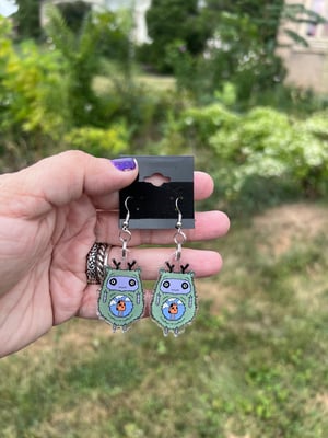 Goblin Core Gloombeez acrylic earrings