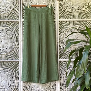 Image of Linea pants - Linen - Spring Green