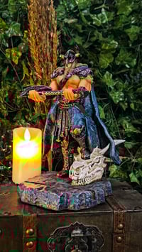 Image 1 of 👑The Armored Kingdom Norse Valor Warrior W/ Dragon Skull Stand Holder