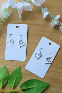 Image 1 of Sterling Silver Heart Earrings (2 pairs available)
