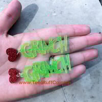 Image 2 of Christmas Grinchy Earrings