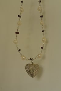 Image 4 of garnet puffy heart