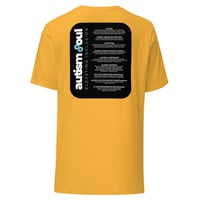 Image 4 of Unisex t-shirt Bee Kind with Autism Facts on back for person behind you