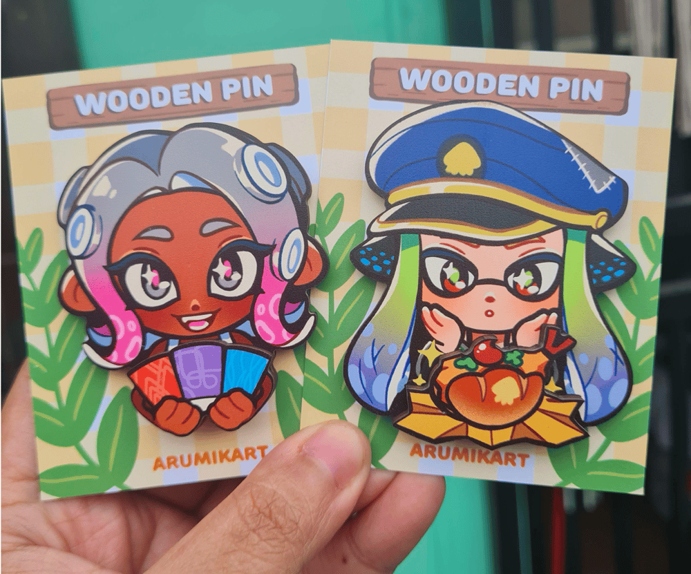 Splatoon Agents Wooden Pins