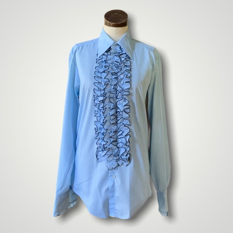 After Six Ruffled Tuxedo Shirt Small
