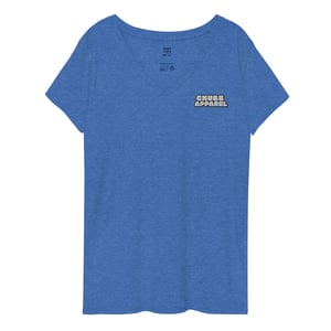 Image of Women’s recycled v-neck t-shirt (Embroidered Logo)