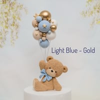 Image 3 of Teddy Bear Holding balloon bundle - Lightweight clay