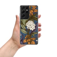 Image 18 of Art Nouveau Inspired Blue, Orange and White Boho Hippie Floral Sketch Clear Case for Samsung®