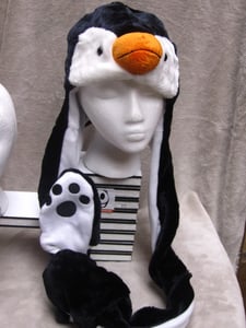 Image of Long Penguin Hat w/Mittens