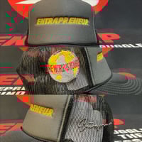 Image 4 of Black & Gray “ENTRAPRENEUR” Trucker Hat – The World Is Yours
