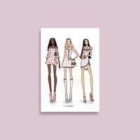 Image 4 of "Fashionable Friends" Poster (Matte)