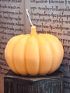 Large Patch Guardian - Pumpkin Shaped Soy Wax Pillar Candle 