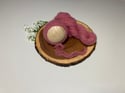 Raspberry Pink Newborn Bonnet Wrap With Dusty Rose CURLY Layer Photography Prop Set