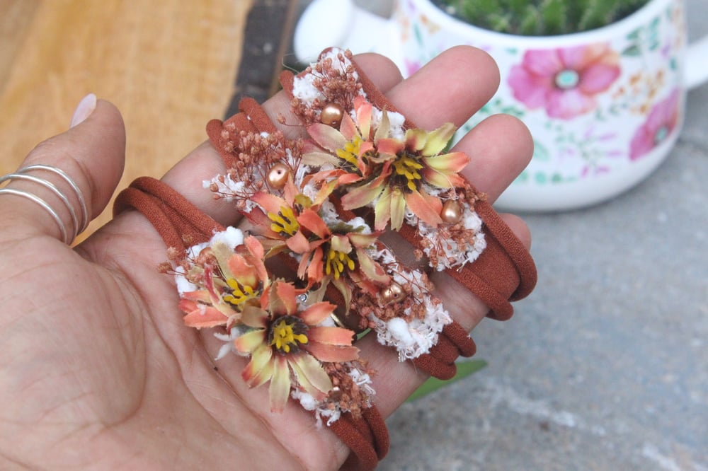 Image of Rust flowers Headband 