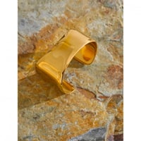 Image 1 of ARANZA 18ct Gold Plated Steel Cuff Bracelet