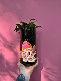 Pink Lemonade Skull Upcycled Planter 