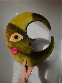 Image 3 of Olive Green Crescent Moon Cushion