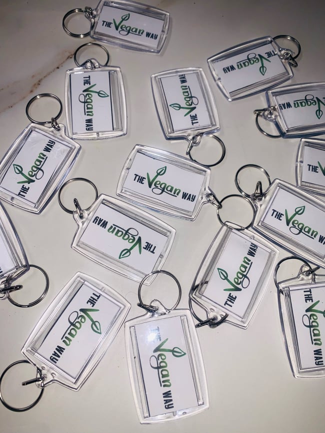 The Vegan way  key chain