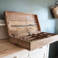 Image 1 of grande boite en bois compartimentée