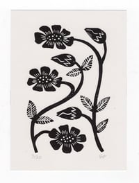 'Flowers Growing' Linocut