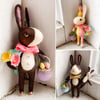 Extra Large Dutch Rabbit with Baby bunny and Basket of Eggs