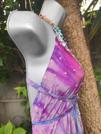 Image 8 of Mykonos tie dye jewelled jumpsuit - lilac purples