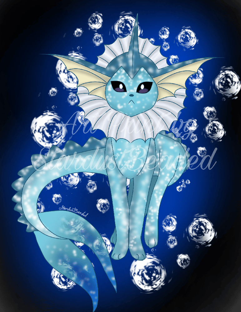 Image of Vaporeon Digital Art Print