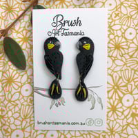 Yellow-tailed Black Cockatoo Earrings