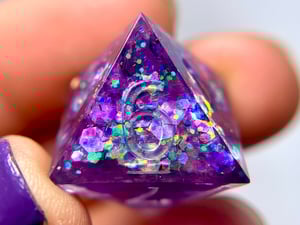 Image of Seal of Solomon glitterful dice set (inked upon order)