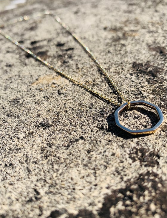 Image of 9ct Yellow Octagonal Pendant