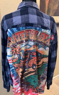 Vintage Blue Flannel Shirt Grateful Dead