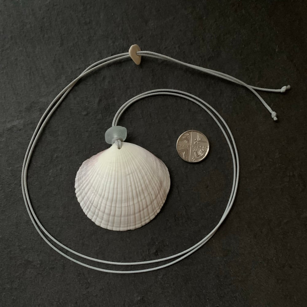 Image of Large shell and sea glass necklace