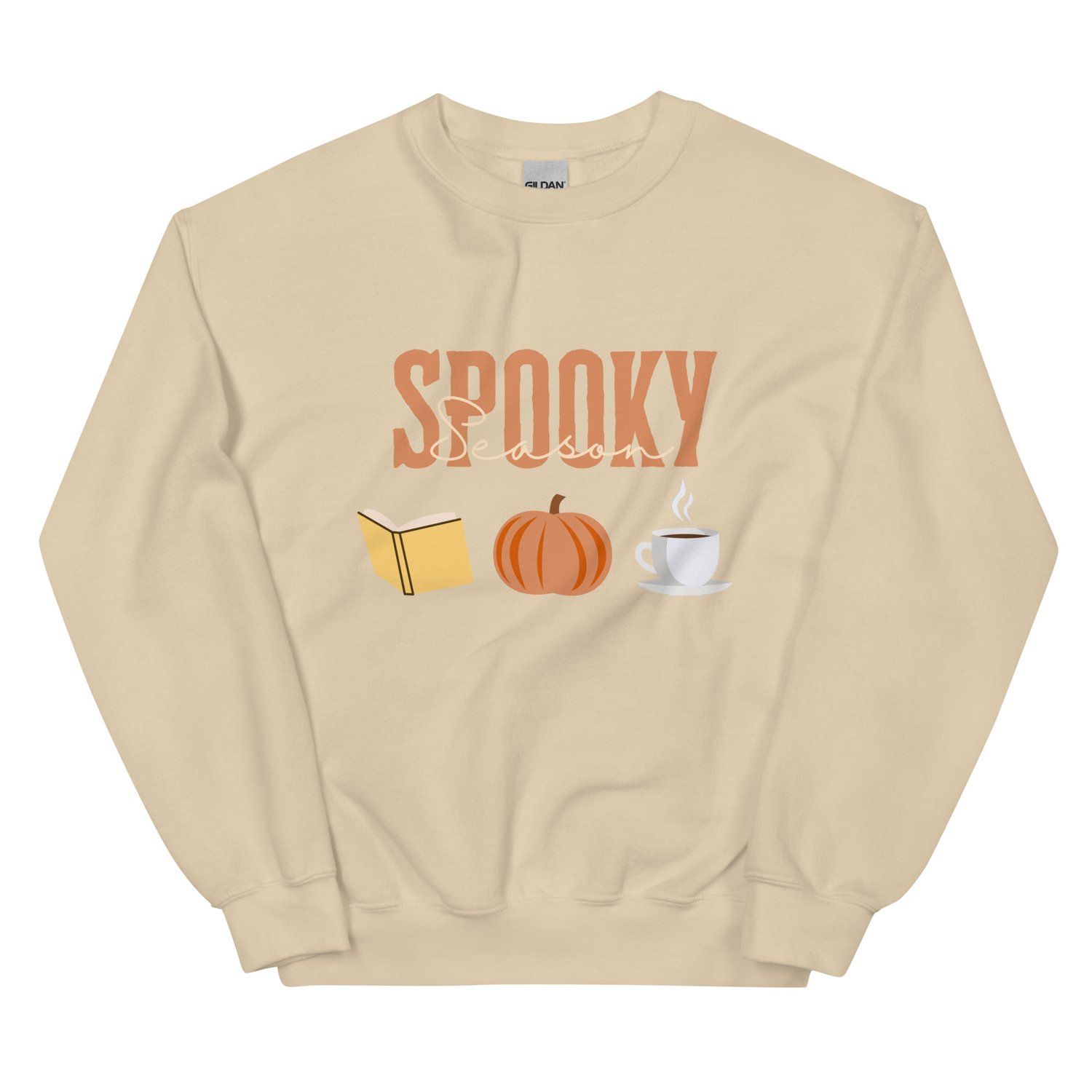 Image of Spooky season pumpkin book tea Unisex Sweatshirt