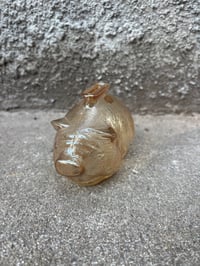 Image 3 of 1950s Anchor Hocking Glass Piggy Bank