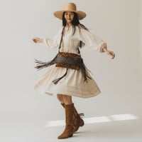 Image 2 of Genuine Leather custom leopard Hyde and LV boho bag 