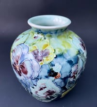 Image 4 of “Pansies” vase